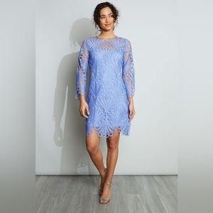 NWT ELIE TAHARI‎ Scallop Lace Lined Mini Dress Size 6